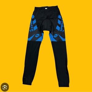 Sponeed Men's Black & Blue padded cycling athletic pants Size XXL NWT